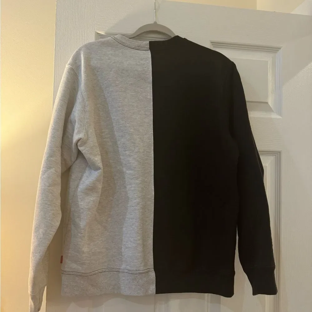 Supreme Split Crewneck Sweatshirt Black / Grey, medium - Picture 8 of 8